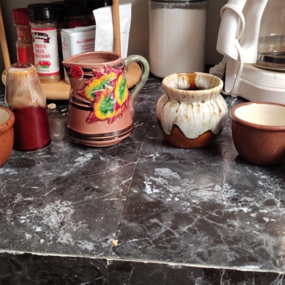 Colorful Ceramic Pitcher and Vase Set